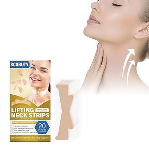 Neck Lift Tape, 20 Pcs Neck Tape Lifting Invisible, Reusable & High Elastic Breathable Neck Lift Strips, Improve Neck Lines and Wrinkles, Waterproof & Use Before Makeup