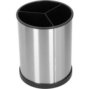 Rotating Kitchen Utensil Holder Stainless Steel Utensil Caddy Holder Cutlery Organizer for Chopsticks Forks Spoons