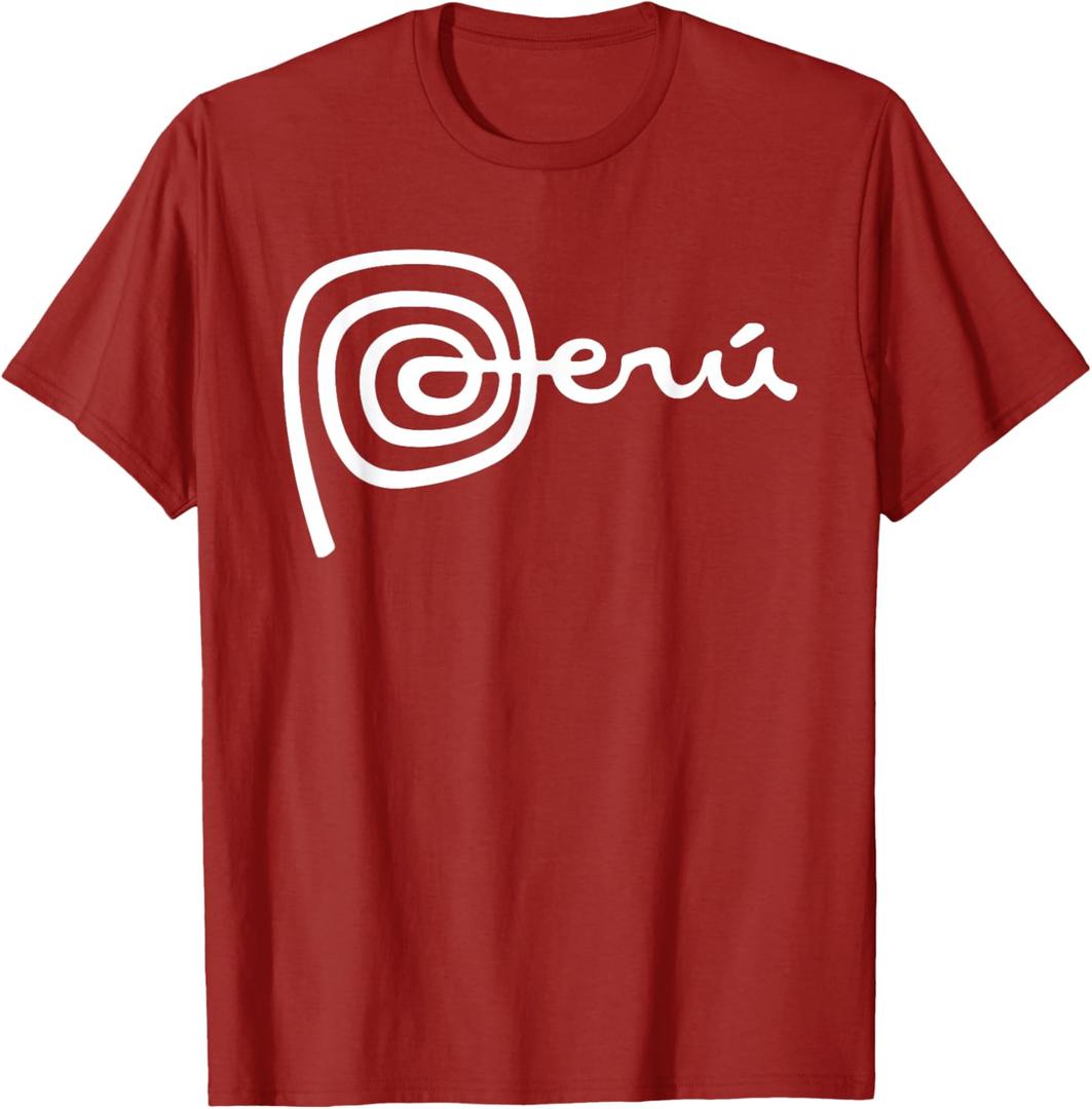 Peru Design Logo Peru Nasca Lines Men Women Kids T-Shirt, XL