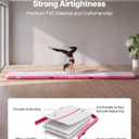 VEVOR Inflatable Gymnastics Air Mat Tumble Track with Pump for Training, 10/13/16.4/20ft Sizes, 4/8 In Thick PVC Air Tumbling Mat for Home/Yoga/Gym, Pink, 16.4 FTx3.3 FT (5×1×0.1m)