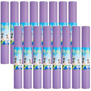 Funtery 3 mm Thin Yoga Mats Bulk, 68 x 24 Inches Lightweight PVC Exercise Mats Non Slip Workout Fitness Pads for Yoga Pilates Stretching Classes Gym Home Studio(Violet Haze,16 Pack)