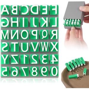 Alphabet Stamps for Clay Pottery, Polymer Clay Stamps, Letter Uppercase Alphabet and Numbers Clay Stamps, Pottery Tools Small Press Fondant Embosser DIY Cookie Stamps Letter Stamps