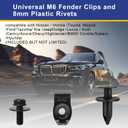45PCS Universal Automotive Clip - Fender Clips, Fender Liner Clips, Engine Splash Guard Bolts, Splash Shield Guard Under Car Bolts - Compatible with Most Vehicle Brands