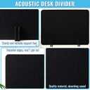 Desk Privacy Panel Set, Desk Partition Cubicle Wall Freestanding Noise-Reduction Panels Room Divider, Soundproof Partition with Support Feet for Office or Home Use (Black, 40 * 60 cm)