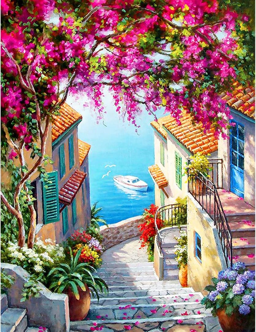 Amphol Paint by Number for Adults, Acrylic Easy Paint by Numbers for Adults Beginner, DIY Painting by Numbers for Gift Home Wall Decor 16W x 20L (OP-8)