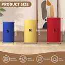 Cylinder Covers Set of 3, Cylinder Stand Covers for Parties,Round Pedestal Stand Covers for Cylinder Stands for Wedding Party Birthday Display(Cylinder Stands Not Included) (Blue Yellow Red, S+M+L)