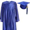 Newrara Unisex Shiny Kindergarten Graduation Gown Cap with Tassel