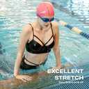 COOLMATE Fabric Swim Cap for Adult Women Men, Silicone Water-Resistant Layer, Cloth Swim Cap Gifts for Swimmers, Lightweight and Comfortable, Perfect for Pool, Beach, Lap Swimming (Dark Pink, M) (Pink, M)