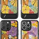 Bouvardia for iPhone 16 Pro Max Case - Multi-Scenario Kickstand & Passion Floral Blossom Pattern - Compatible with Magsafe - Aesthetic Cute Design for Women and Girls