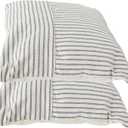 Unomor 2pcs Square Cushion Covers Cotton Linen Decorative Pillowcases for Sofa and Bedroom Stylish Home Decor for Chair and Living Room