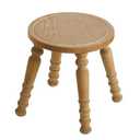 100% Solid Wooden Step Stool, Solid Wooden Stool for Adults, Small Wood Plant Stools, Short Stool for Bathroom, Kitchen, Bedroom, Plant Stand, 11"D x 11"W x 10.2"H