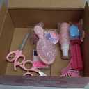 44Pcs Hair Styling Doll Head Toys for Girls, Kids Makeup Hair Salon Pretend Play Styling Kit with Hairdryer, Straightener, Beauty Hair Toy Christmas Birthday Gift for Toddler Girls 3 4 5 6+