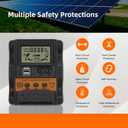 PowMr 30 Amp 12V/24V PWM Solar Charge Controller, Compact Design Solar Controller with Dual USB Output and LCD Display for Lead-Acid Batteries