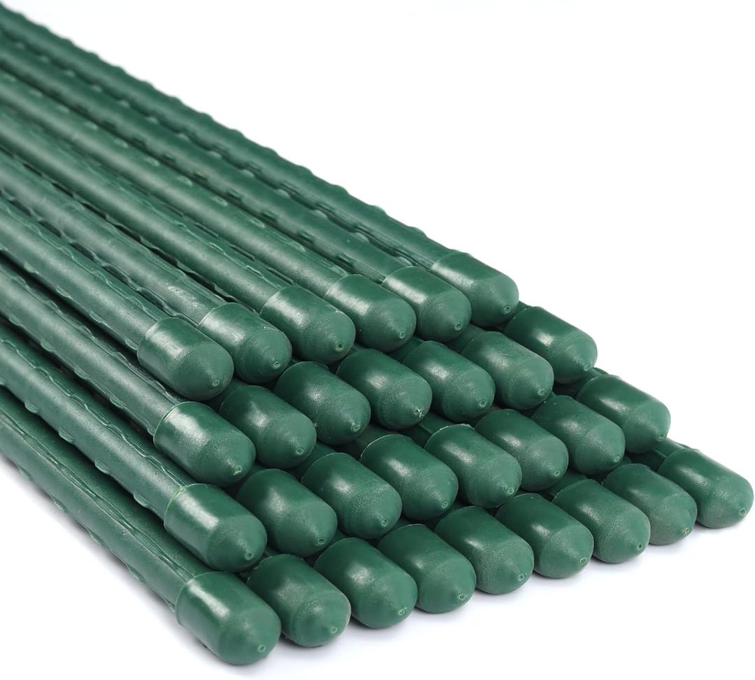 Garden Stakes 48 Inches Steel Plant Stakes Tomato Stakes 4ft Pack of 25