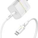 OtterBox Kit Wall Charger USB-C, 20W + OtterBox USB-C to Lightning- Cloud DUST (White)