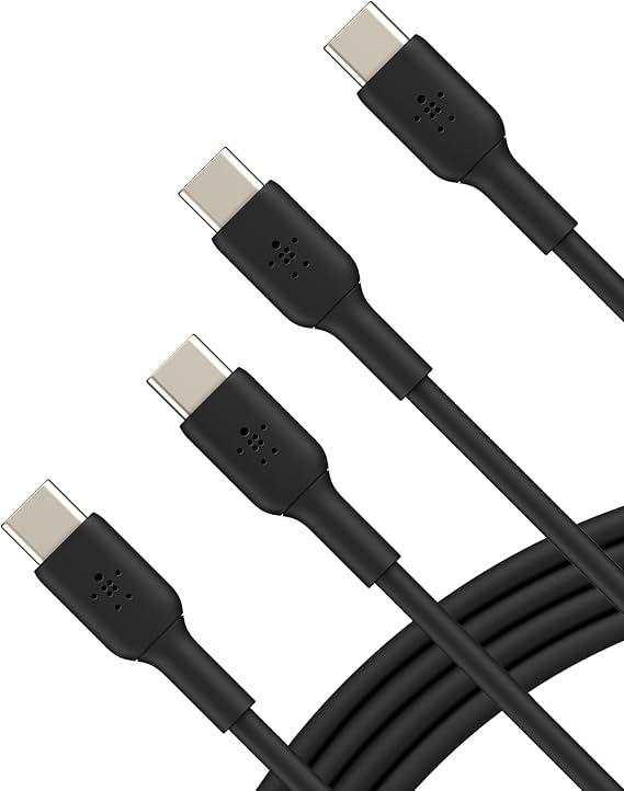 Belkin BoostCharge USB-C to USB-C Cable (1M/3.3ft) for iPhone 16, iPhone 16 Pro, Samsung Galaxy S25, S24, Pixel 9 & 8, iPad Pro, Nintendo Switch 2, Carplay & More  Black