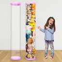 Stuffed Animal Storage Tube,Stuff Animal Organizer,Stuffed Animal Zoo Storage, PET Transparent Bucket with Zipper for Kids Toy Organizer,Large Toy Storage Box with Lid