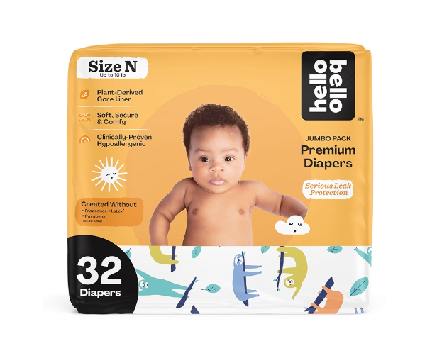Size 1 Diapers 8-12 Lbs Hello Bello Premium Diapers Size 1 (8-12 Lbs) - 32 Count