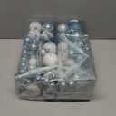 Joiedomi 133 Pcs Christmas Ornaments, Blue & White Assorted Shatterproof Christmas Balls Ornaments for Xmas Tree Wreath Garland Holidays Indoor/ Outdoor Party and Events