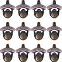 Magnetic Bottle Opener Wall Mount Bulk 12 Packs Antique Copper Screw in Wall Beer Cap Opener with Manget for Wood Caddy Board Backyard