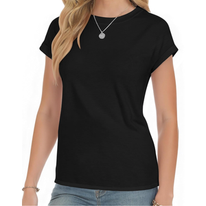 Short Sleeve Shirts for Women Crew Neck Tee - Fashion Summer Spring Cap Sleeve Tops for Women M