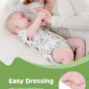 PATPAT Baby Bodysuits Supersoft Bamboo Viscose - Short Sleeve Boys and Girls - Newborn Infant Unisex Clothes Pack (0-3 Months, Pink Flowers)