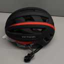 VICTGOAL Bike Helmet with USB Rechargeable Rear Light Detachable Magnetic Goggles Removable Sun Visor Mountain & Road Bicycle Helmets for Men Women Adult Cycling Helmets (M: 54-58 cm, Black White)