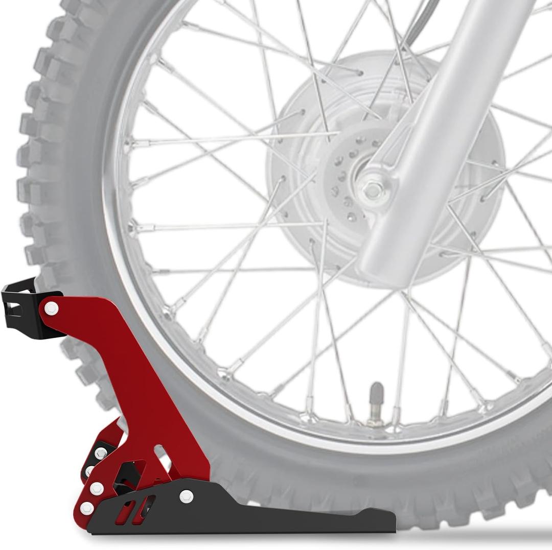 Electric Dirt Bike Wheel Chock MotorcycleTrailer Stand 1800 lb Universal for 8"-21" Ebike for CRF TTR KLX 110 PW CRF KX 50 85 Surron Sur ron Light Bee S/X LBX X260 TTR 125 90 230 Adjustable