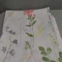 youleyar Floral Curtains 84 Inches Long for Living Room 2 Panels Printed Pattern Curtain Rod Pocket Spring Summer Watercolor Flowers/Leaves Window Drapes for Girls Bedroom, 52" W x 84" L