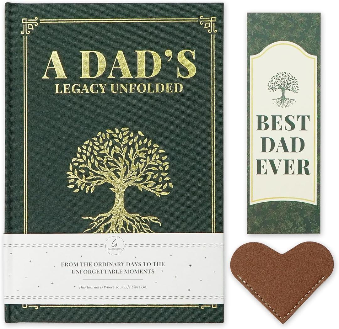 Birthday Gifts for Dad from Daughter Son Wife - Dad's Life Story Journal with 150 Prompt Questions to Share His Journey and Memories - Sentimental Fathers Day Birthday Gifts for Dad Stepfather