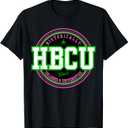 I Am Black History Pink and Green Historically Black College University T-Shirt, XXL