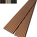 Art3dwallpanels Wood Slat Wall Panel, 108'' x 13'' Wood Panels for Wall 2 Pack 3D Soundproof Wall Panels, Large Acoustic Panels for Interior Ceiling and Wall Decor Noise Reduction,Red Oak