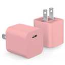 iPhone 14 13 12 Charger Fast Block [MFi Certified] USB C Charger 2Pack Type C Adapter Plug Wall Charging for iPhone17 16 15 14 Pro Max/14 Pro/13 Pro Max/12 ProMax/11ProMax/11/SE2/XR,XSMAX (Pink)