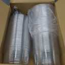 50 Pack 12 oz Disposable Clear Plastic Cups with Dome Lids and Spoons,Plastic Dessert Cups,Disposable Snack Bowls for Ice Cream,Cake,Snacks,Fruit,Cold Drinks,Milkshake,Pudding,Salad