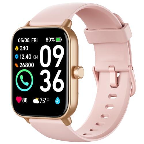 Woneligo Smart Watch for Women,Fitness Watch(Answer/Make Call),Alexa Built-in, [24H Heart Rate Sleep Blood Oxygen Monitor],5ATM Waterproof,100 Sports Modes Step Calorie Watches for iOS&Android Phones