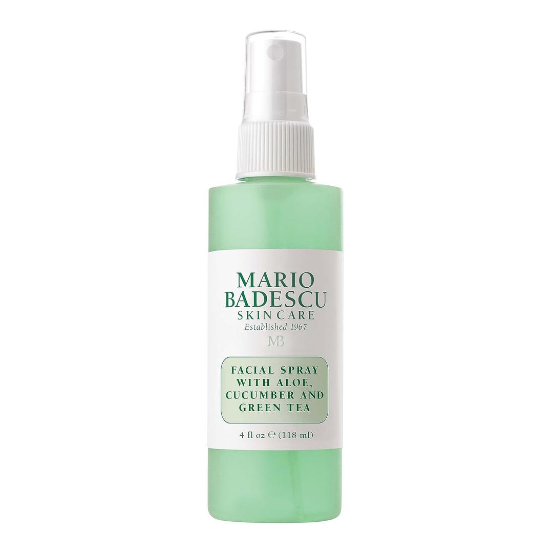 Mario Badescu Facial Spray with Aloe, Cucumber and Green Tea for All Skin Types, Face Mist that Hydrates & Invigorates, 4 Ounce (Pack of 1)
