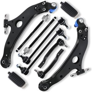10PCS Front Lower Control Arm Stabilizer Sway Bar Link Driver Passenger Side Inner Outer Tie Rod End Fit for Toyota 2004 2005 2006 2007 2008 2009 2010 Sienna MS86170 K80249 ES80626 EV80893