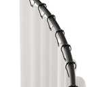 Zenna Home Curved Shower Curtain Rod, Choice of No Drilling Tension Mount or Permanent Wall Mount Installation, Rustproof Shower Rod Adjusts 50" to 72", Matte Black