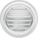 4inch Round Shiny Silver Paint Cement Wall Pipe Vent Cover - Weatherproof Exterior Vent Cap, Insect-Proof Ventilation Cover for Industrial Style Flat Ducting Air Vent with Fly Screen Mesh