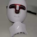 Red Light Therapy Mask & Neck  7-Color LED Face & Neck Light Therapy, Cordless & Rechargeable, Ergonomic Design, Portable Skincare Set for Anti-Aging, Skin Brightening, and Rejuvenation