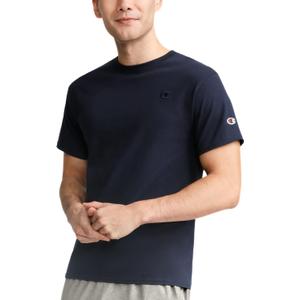 Champion Men's Classic Everyday Soft, Comfortable T-Shirt (Regular or Big & Tall) (Large, Navy - C Logo)