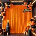 10 X 12ft Orange Backdrop Curtains Wrinkle-Free Wedding Drapes for Backdrop, W5' x H12'