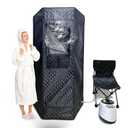 Portable Sauna Box,Foldable Spa 4L Steamer Sauna Tent for Home,Full Size Personal Sauna for Relaxation, Remote Control & Folding Chair,15 Levels
