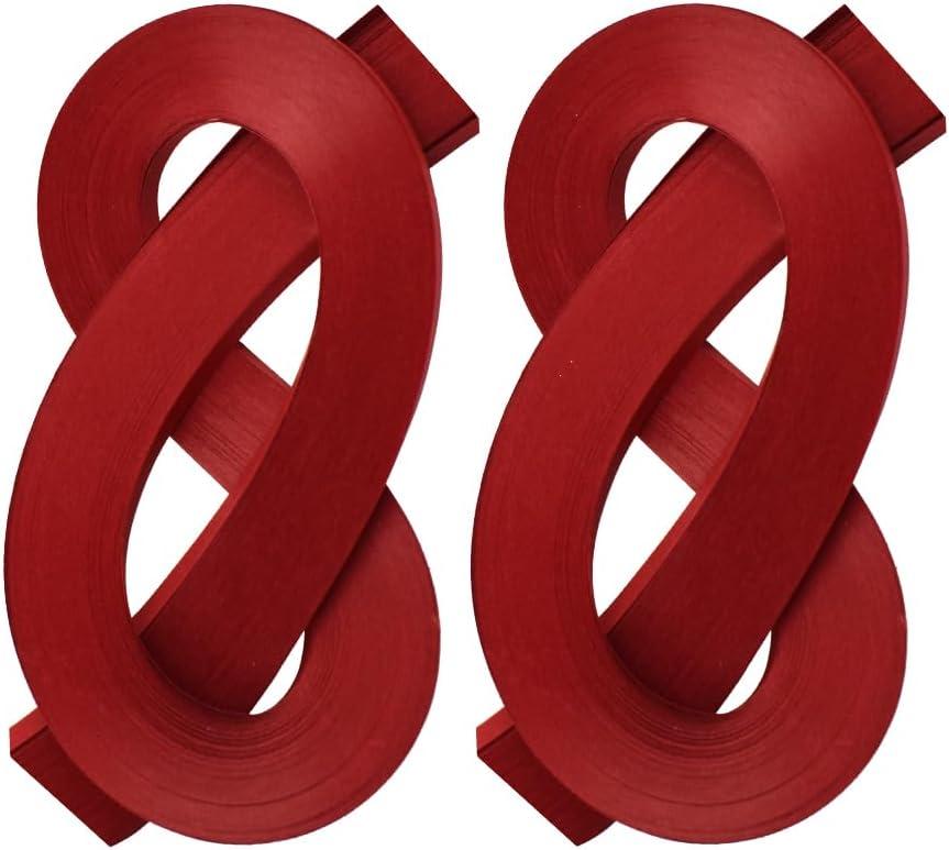 Acoeitl Quilling Paper Strips 240 Strips Red Paper Quilling Set Width 5mm Length 53cm Quilling Supplies DIY Quilling Paper Quilling Art Strip for Crafts (2 Pack)