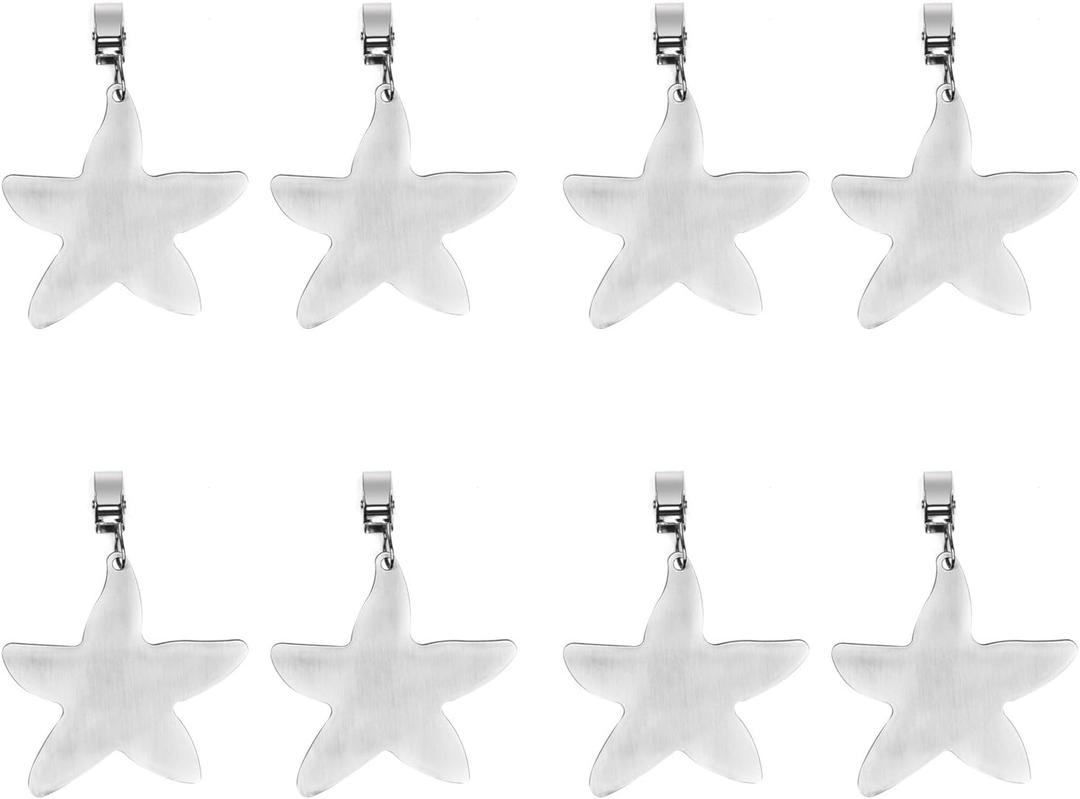 TEKEFT Set of 8 Stainless Steel Starfish Shaped Table Cover Tablecloth Weights