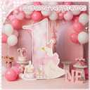 Croblissful One Silly Goose Party Decorations 1st Birthday Backdrop Duck Animal Background Prop for Birthday Baby Shower Party Supplies(Watercolor Pink,One Goose)