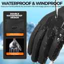 rivmount Winter Waterproof Ski Snow Warm Gloves for Women Men, Windproof Cold Weather Thermal with Touchscreen Fingers, for Running Driving Cycling Hiking Biking Outdoor Sports Daily Work