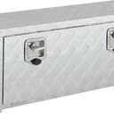 36 Inch Heavy Duty Aluminum Underbody Tool Box, Double Lock, Waterproof Square Truck Storage Chest for Pickup Bed, RV Trailer, Durable Organizer (36" X 12" X 14" - Sliver) – Rust-Resistant, Secure