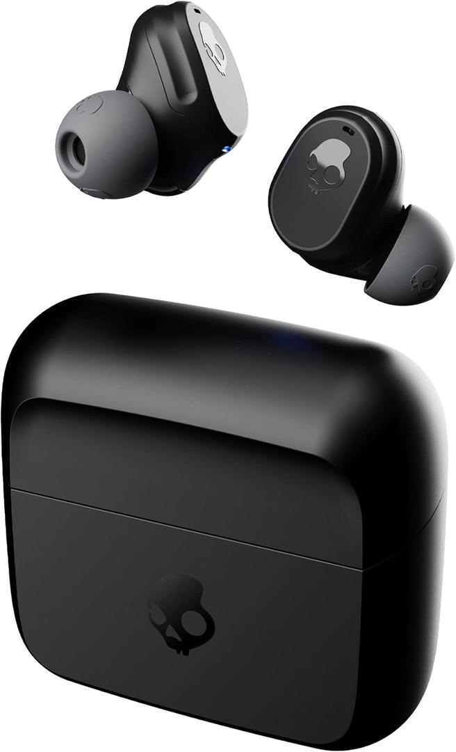 Skullcandy Mod Wireless Earbuds, Bluetooth Headphones, Up to 32 Hours Battery, Noise Isolating Fit, Sweat and Water Resistant, Microphone for iPhone Android - True Black