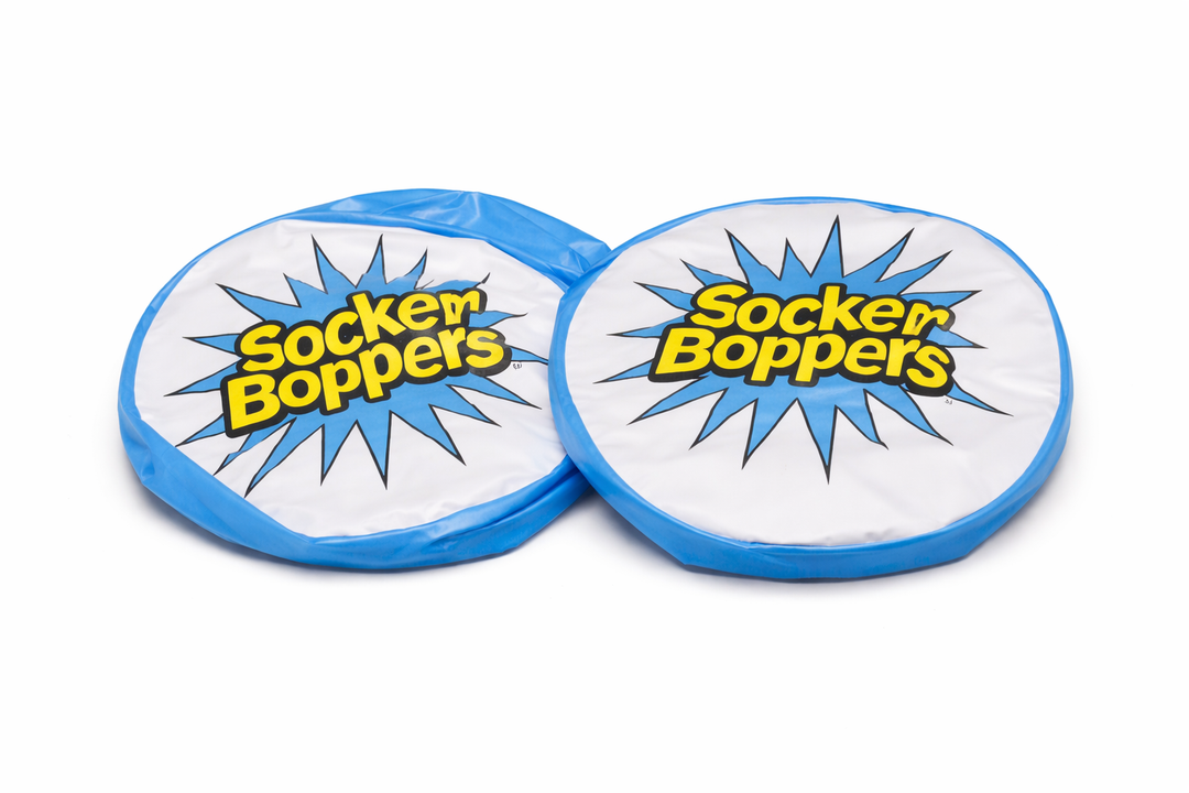 Socker Boppers Light Up Glow Games LED - One Pair Boppers – Impact Activated Light, Lights are Color Changing, Box and Bop, Durable Vinyl, Active Outlet That aids in Agility, Balance and Coordination